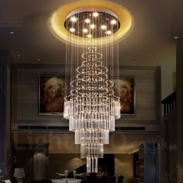 10 Lichter Moderne Kristall Deckenpendelleuchte Innen Kronleuchter Beleuchtung Lampen Leuchten