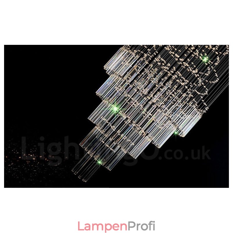 10 Lichter Moderne Kristall Deckenpendelleuchte Innen Kronleuchter Beleuchtung Lampen Leuchten