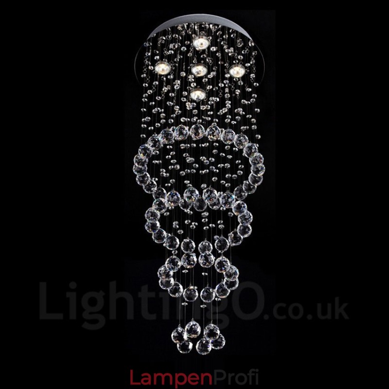 5 Lichter Moderne Kristall Deckenpendelleuchte Innen Kronleuchter Beleuchtung Lampen Leuchten