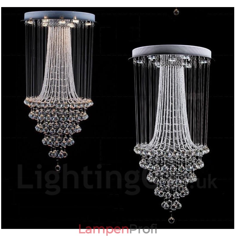 9 Lichter Moderne Kristall Deckenpendelleuchte Innen Kronleuchter Beleuchtung Lampen Leuchten