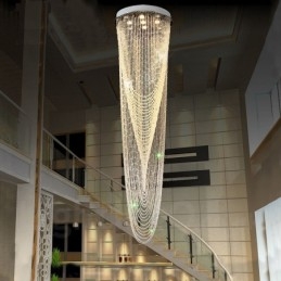 9 Lichter Moderne Kristall Deckenpendelleuchte Innen Kronleuchter Beleuchtung Lampen Leuchten