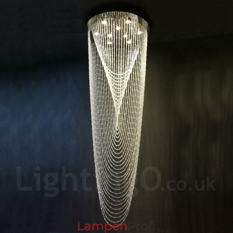 9 Lichter Moderne Kristall Deckenpendelleuchte Innen Kronleuchter Beleuchtung Lampen Leuchten