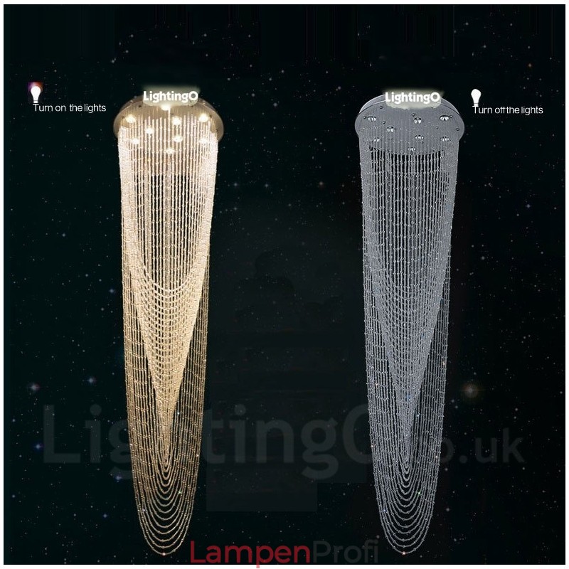 9 Lichter Moderne Kristall Deckenpendelleuchte Innen Kronleuchter Beleuchtung Lampen Leuchten