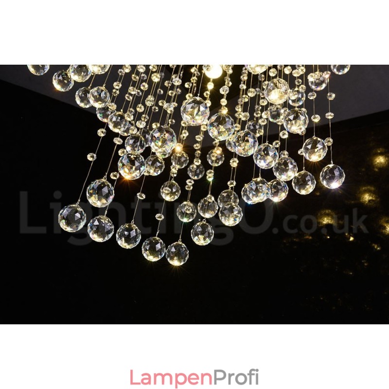 4 Lichter Moderne Kristall Deckenpendelleuchte Innen Kronleuchter Beleuchtung Lampen Leuchten
