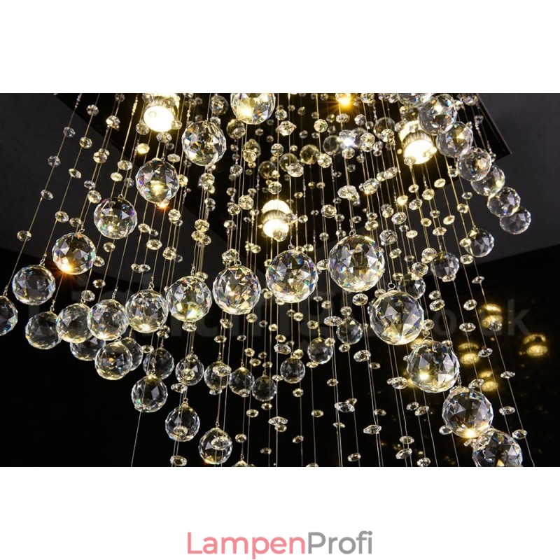 4 Lichter Moderne Kristall Deckenpendelleuchte Innen Kronleuchter Beleuchtung Lampen Leuchten