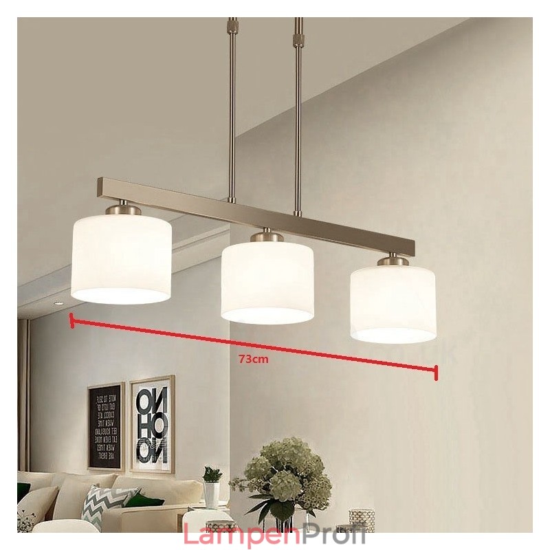 3 Lichter Moderne Chrom Pendelleuchte Indoor Kronleuchter Home Hängende Beleuchtung Lampen Leuchten mit Glasschirmen