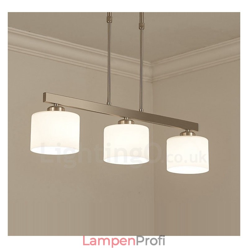 3 Lichter Moderne Chrom Pendelleuchte Indoor Kronleuchter Home Hängende Beleuchtung Lampen Leuchten mit Glasschirmen