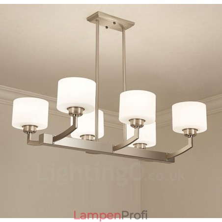 6 Lichter Moderne Chrom Pendelleuchte Indoor Kronleuchter Home Hängende Beleuchtung Lampen Leuchten mit Glasschirmen 6 Lichter Moderne Chrom Pendelleuchte Indoor Kronleuchter Home Hängende Beleuchtung Lampen Leuchten mit Glasschirmen