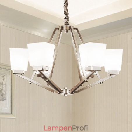 6 Lichter Chrom Pendelleuchte Indoor Modern Kronleuchter Home Hängende Beleuchtung Lampen Leuchten mit Glasschirmen 6 Lichter Chrom Pendelleuchte Indoor Modern Kronleuchter Home Hängende Beleuchtung Lampen Leuchten mit Glasschirmen