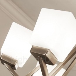 6 Lichter Chrom Pendelleuchte Indoor Modern Kronleuchter Home Hängende Beleuchtung Lampen Leuchten mit Glasschirmen