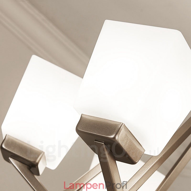 6 Lichter Chrom Pendelleuchte Indoor Modern Kronleuchter Home Hängende Beleuchtung Lampen Leuchten mit Glasschirmen
