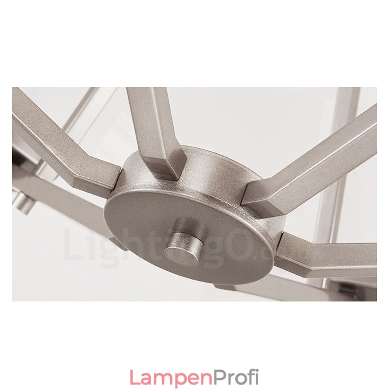 6 Lichter Chrom Pendelleuchte Indoor Modern Kronleuchter Home Hängende Beleuchtung Lampen Leuchten mit Glasschirmen
