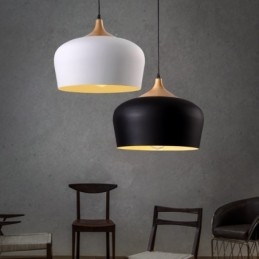 1 Licht Moderne zeitgenössische Pendelleuchte Hängelampe mit weiß rot blau Schatten