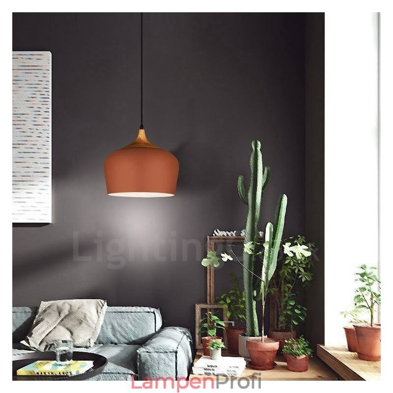 1 Licht Moderne zeitgenössische Pendelleuchte Hängelampe mit weiß rot blau Schatten