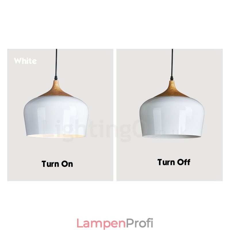 1 Licht Moderne zeitgenössische Pendelleuchte Hängelampe mit weiß rot blau Schatten