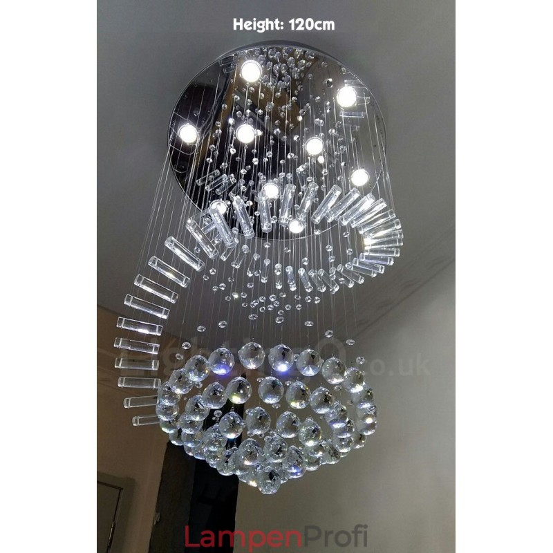 9 Lichter Moderne K9 Kristall Deckenpendelleuchte Innenleuchter Beleuchtung Lampen Leuchten