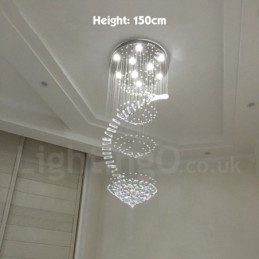 9 Lichter Moderne K9 Kristall Deckenpendelleuchte Innenleuchter Beleuchtung Lampen Leuchten