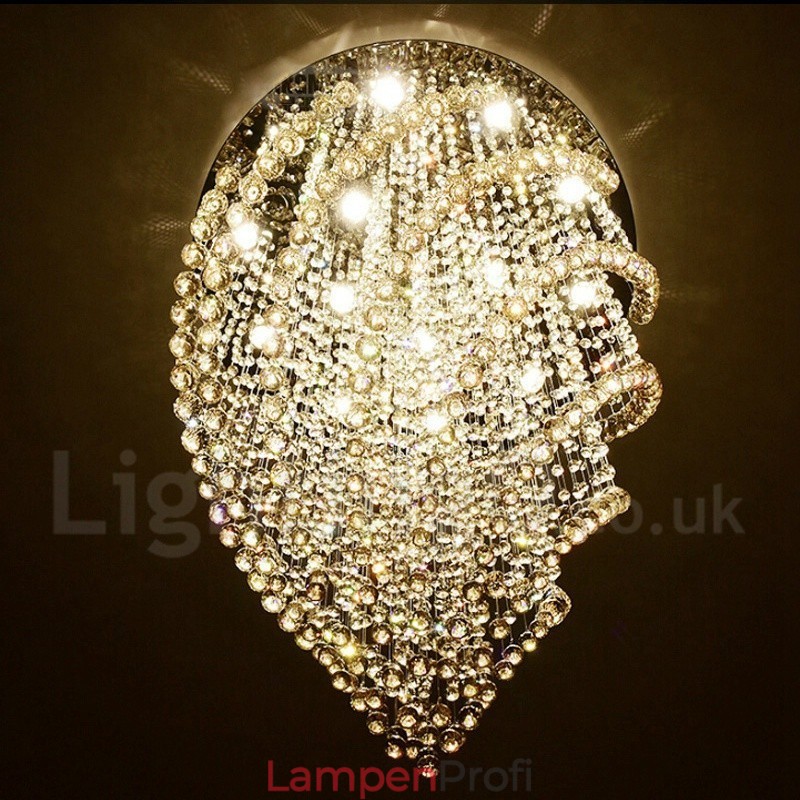 15 Lichter Moderne K9 Kristall Deckenpendelleuchte Innenleuchter Beleuchtung Lampen Leuchten