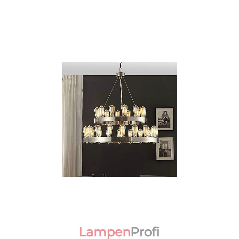 Kronleuchter aus verchromtem Metall im Vintage-Mini-Stil