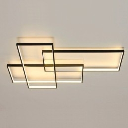 Moderne Deckenleuchte mit zeitgenössischer Aluminium-Malerei, bündige Wandleuchte mit Fernbedienungsdimmer für Wohnzimmer, Schlafzimmer