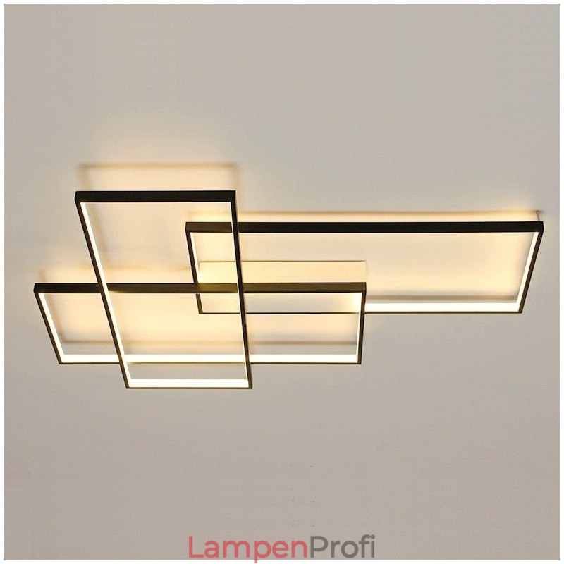 Moderne Deckenleuchte mit zeitgenössischer Aluminium-Malerei, bündige Wandleuchte mit Fernbedienungsdimmer für Wohnzimmer, Schlafzimmer