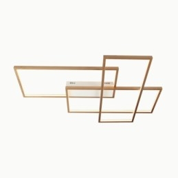 Moderne Deckenleuchte mit zeitgenössischer Aluminium-Malerei, bündige Wandleuchte mit Fernbedienungsdimmer für Wohnzimmer, Schlafzimmer