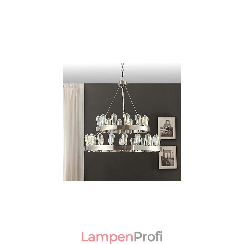 Kronleuchter aus verchromtem Metall im Vintage-Mini-Stil