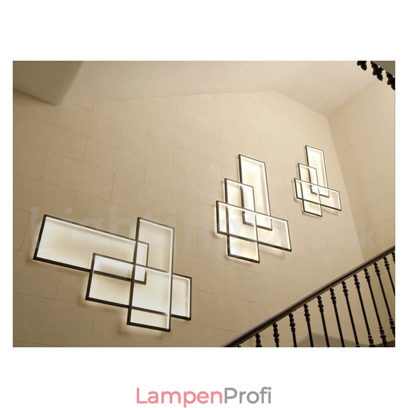 Moderne Deckenleuchte mit zeitgenössischer Aluminium-Malerei, bündige Wandleuchte mit Fernbedienungsdimmer für Wohnzimmer, Schlafzimmer