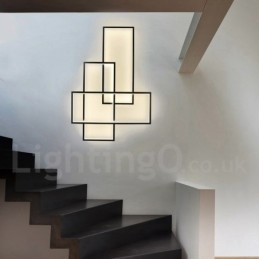 Moderne Deckenleuchte mit zeitgenössischer Aluminium-Malerei, bündige Wandleuchte mit Fernbedienungsdimmer für Wohnzimmer, Schlafzimmer