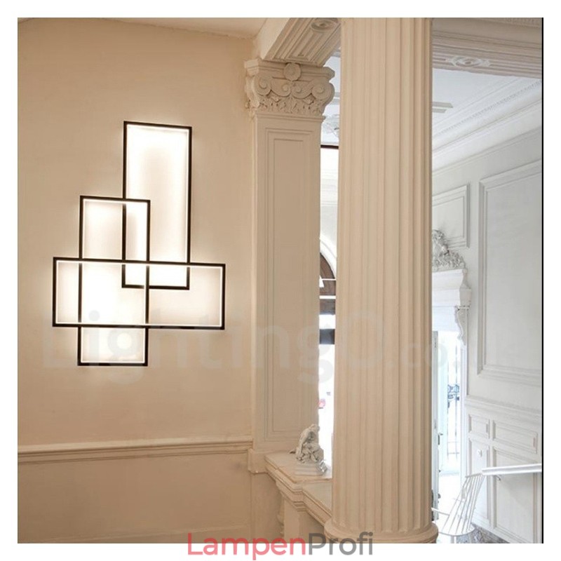 Moderne Deckenleuchte mit zeitgenössischer Aluminium-Malerei, bündige Wandleuchte mit Fernbedienungsdimmer für Wohnzimmer, Schlafzimmer