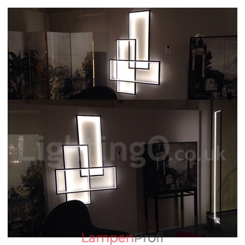 Moderne Deckenleuchte mit zeitgenössischer Aluminium-Malerei, bündige Wandleuchte mit Fernbedienungsdimmer für Wohnzimmer, Schlafzimmer