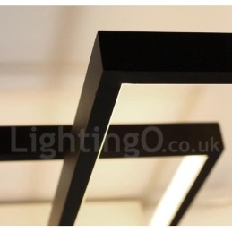 Moderne Deckenleuchte mit zeitgenössischer Aluminium-Malerei, bündige Wandleuchte mit Fernbedienungsdimmer für Wohnzimmer, Schlafzimmer