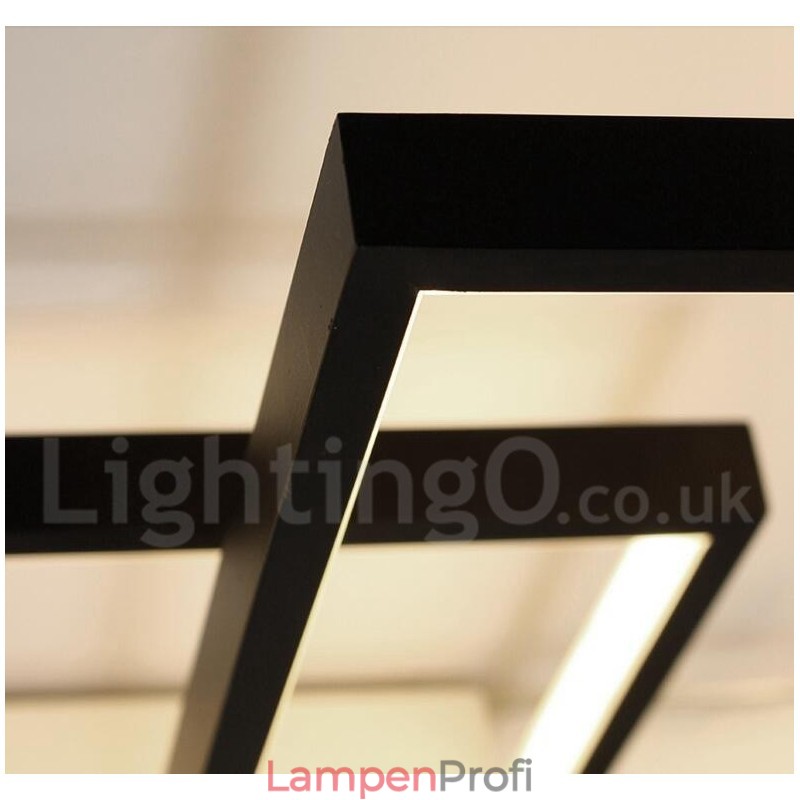 Moderne Deckenleuchte mit zeitgenössischer Aluminium-Malerei, bündige Wandleuchte mit Fernbedienungsdimmer für Wohnzimmer, Schlafzimmer