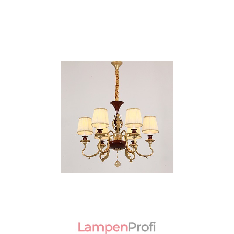 Kristall Kronleuchter 6 Lichter Mode Malerei Metall