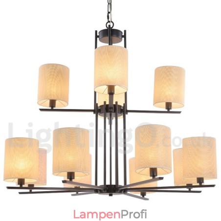 12 Lichter Rustikaler Retro Schwarzer 2-stufiger Großer Kronleuchter Kerzenstil Kronleuchter 12 Lichter Rustikaler Retro Schwarzer 2-stufiger Großer Kronleuchter Kerzenstil Kronleuchter