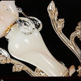 Anhänger im europäischen Stil aus Zinklegierung mit Jade-Imitation und Kristall