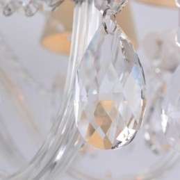 Kronleuchter im Kerzenstil mit 3 Lichtern, weißer K9-Kristall