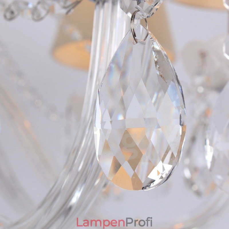 Kronleuchter im Kerzenstil mit 3 Lichtern, weißer K9-Kristall