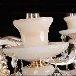 Anhänger im europäischen Stil aus Zinklegierung mit Jade-Imitation und Kristall