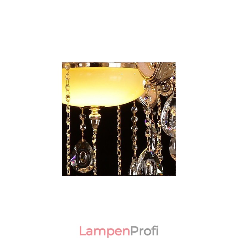 Anhänger im europäischen Stil aus Zinklegierung mit Jade-Imitation und Kristall