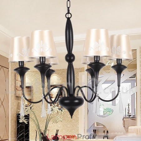 Kronleuchter im mediterranen Kerzenstil mit 6 Lichtern