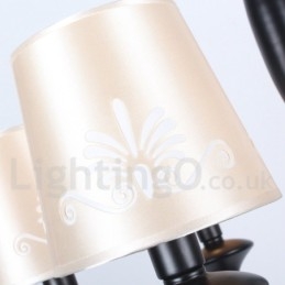 Kronleuchter im mediterranen Kerzenstil mit 6 Lichtern