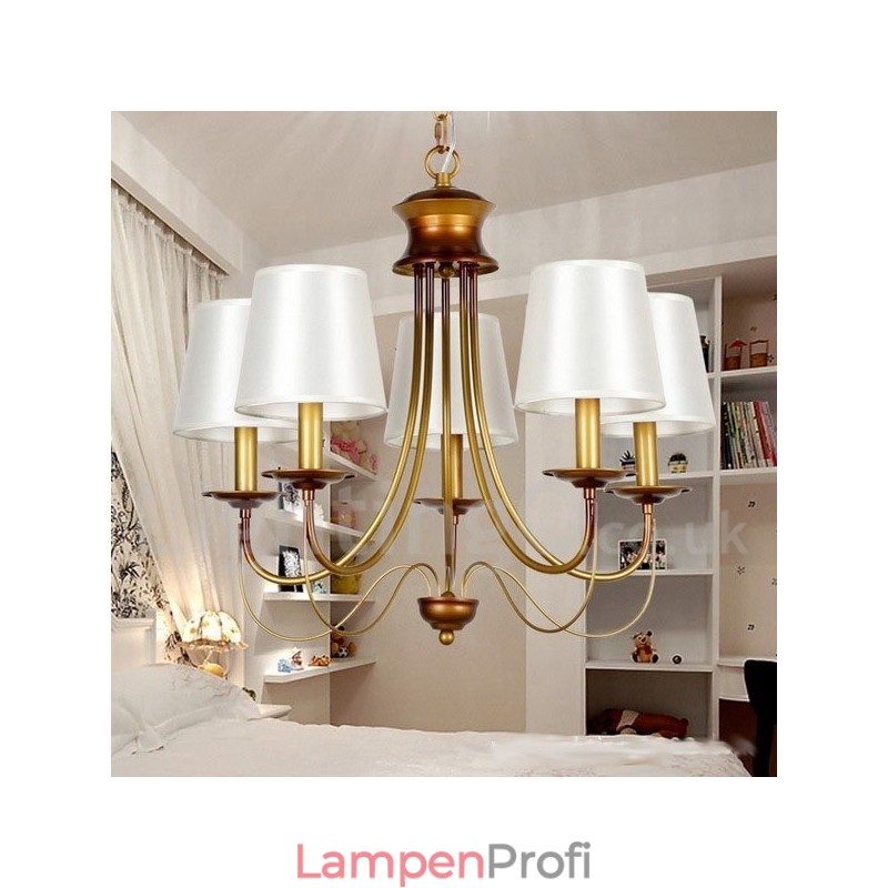 Kronleuchter im rustikalen mediterranen Stil mit 5 Lichtern, modern und zeitgenössisch, Kerzenstil