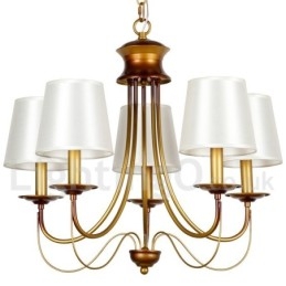 Kronleuchter im rustikalen mediterranen Stil mit 5 Lichtern, modern und zeitgenössisch, Kerzenstil