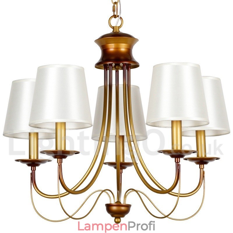 Kronleuchter im rustikalen mediterranen Stil mit 5 Lichtern, modern und zeitgenössisch, Kerzenstil