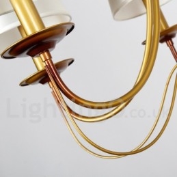 Kronleuchter im rustikalen mediterranen Stil mit 5 Lichtern, modern und zeitgenössisch, Kerzenstil