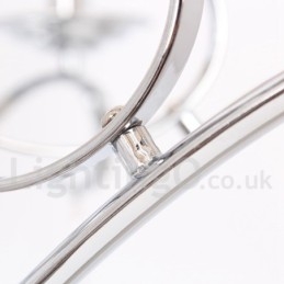 5-flammiger moderner Kronleuchter im Kerzenstil aus K9-Kristall