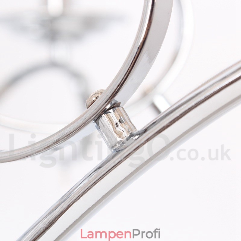 5-flammiger moderner Kronleuchter im Kerzenstil aus K9-Kristall