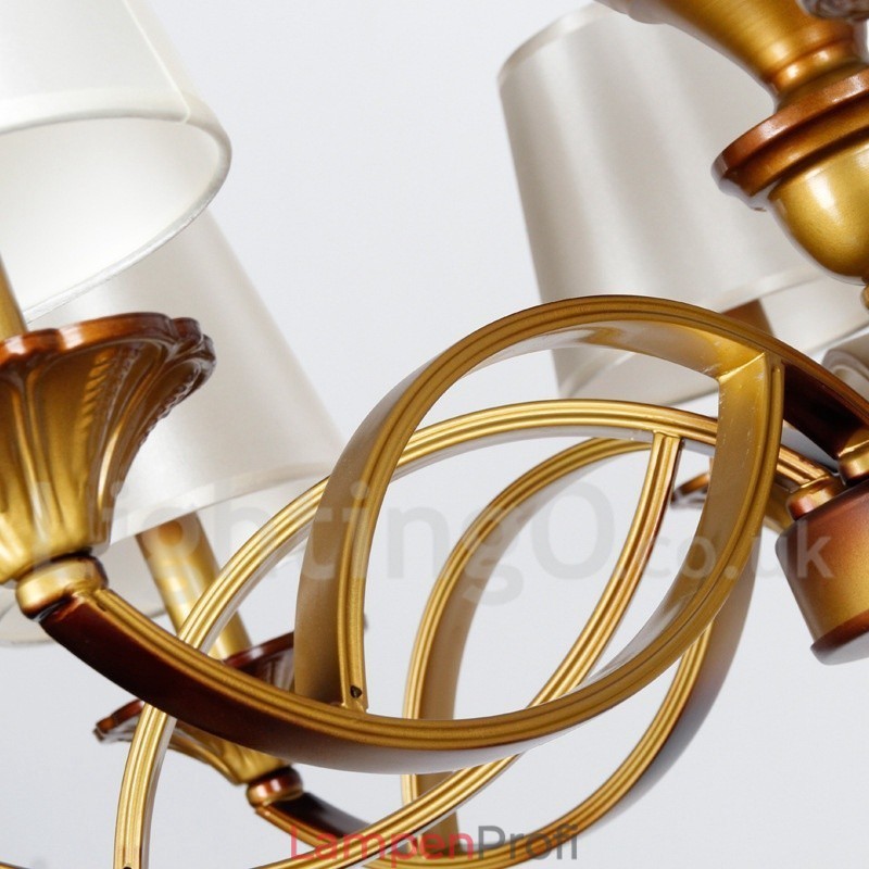 Kronleuchter im Retro-Stil im mediterranen Stil mit 8 Lichtern und rustikalem Kerzenstil