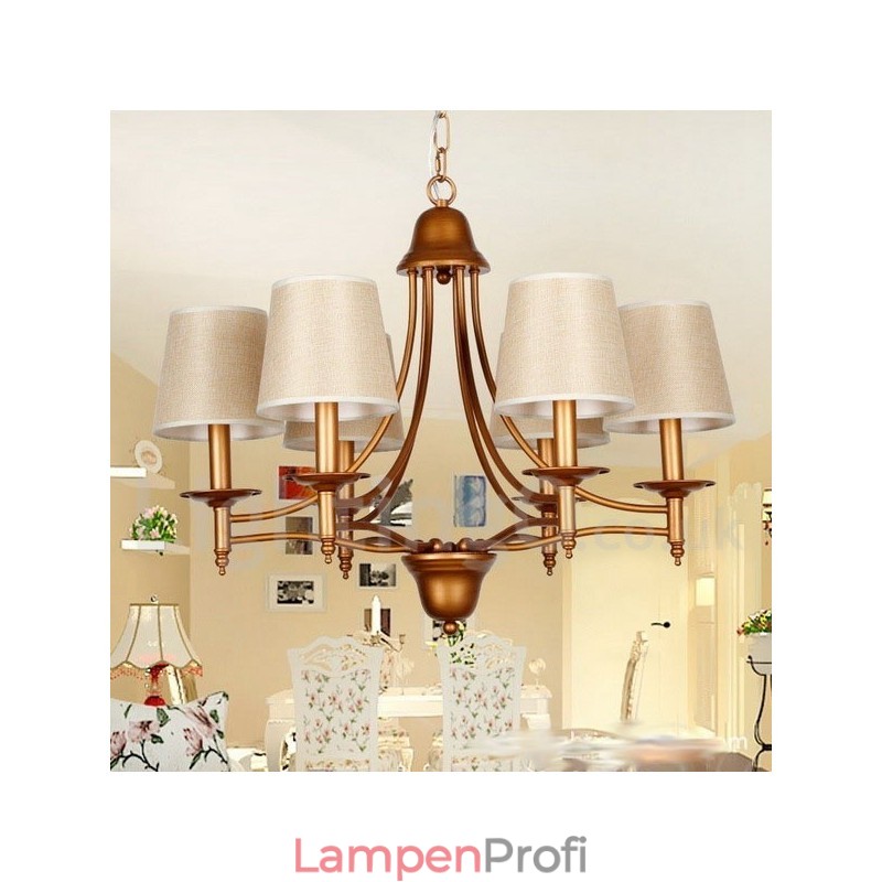 Kronleuchter im rustikalen Retro-Stil im mediterranen Stil mit 6 Lichtern